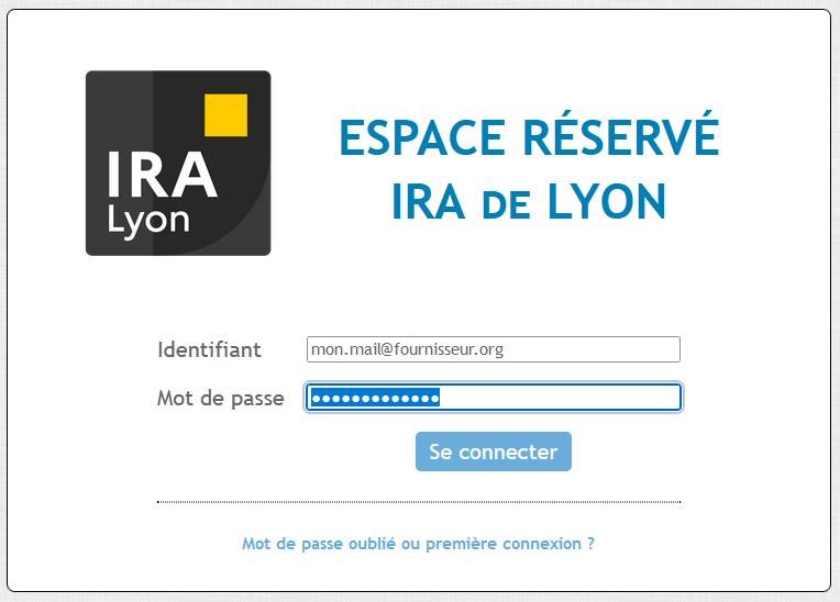 Extranet élèves - Page de connexion avec adresse mail et mot de passe